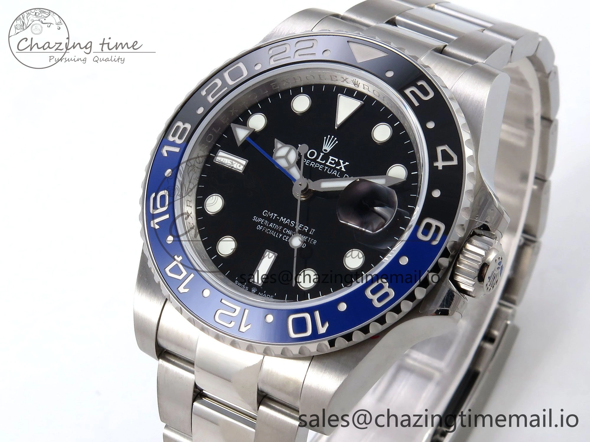 GMT-Master II 126710 BLNR 904L QF 1:1 Best Edition on Oyster Bracelet SH3285 V6