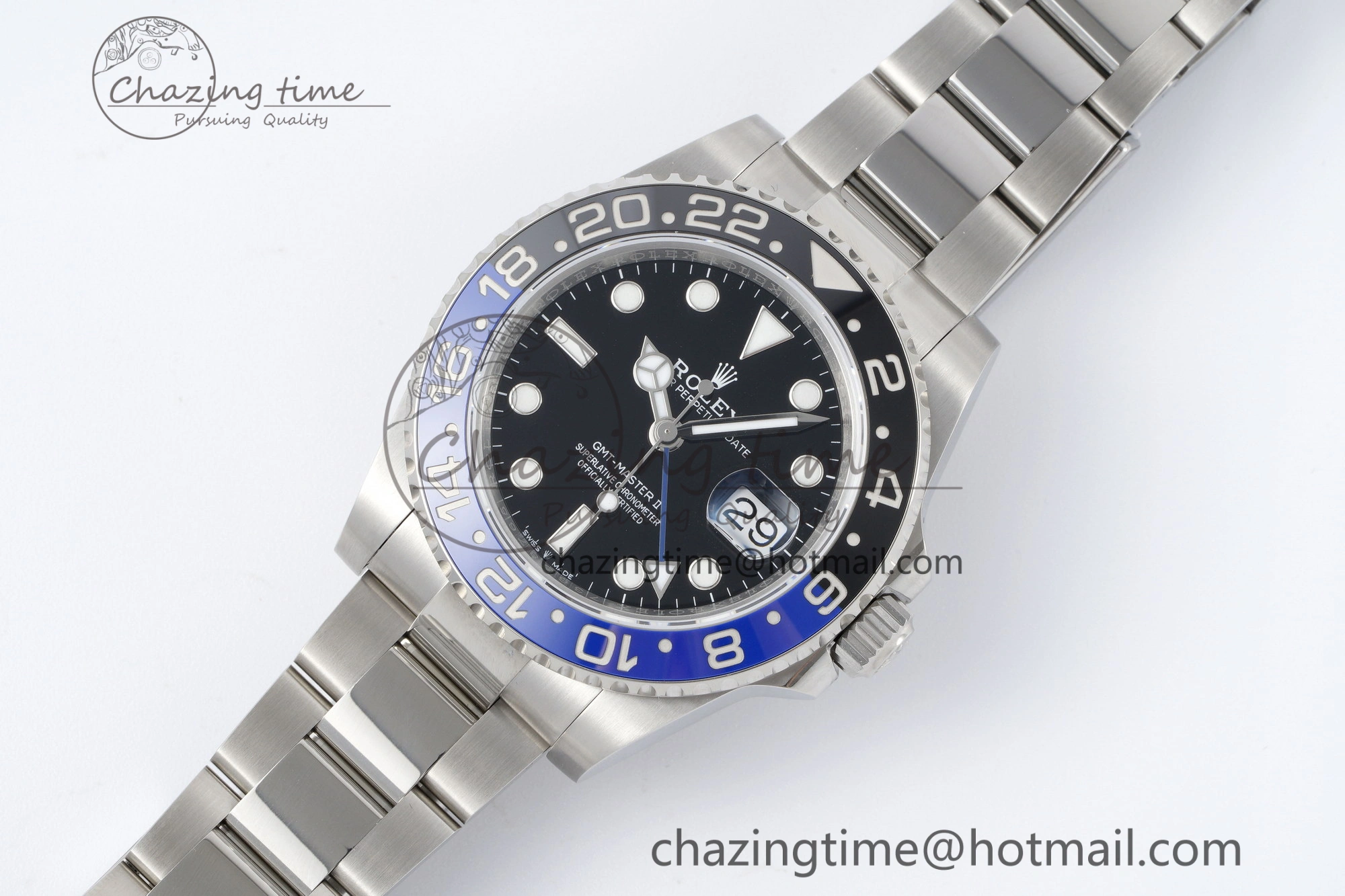 GMT Master II 126710 BLNR 904L SS KING Factory 1:1 Best Edition on Oyster Bracelet K3285 CHS