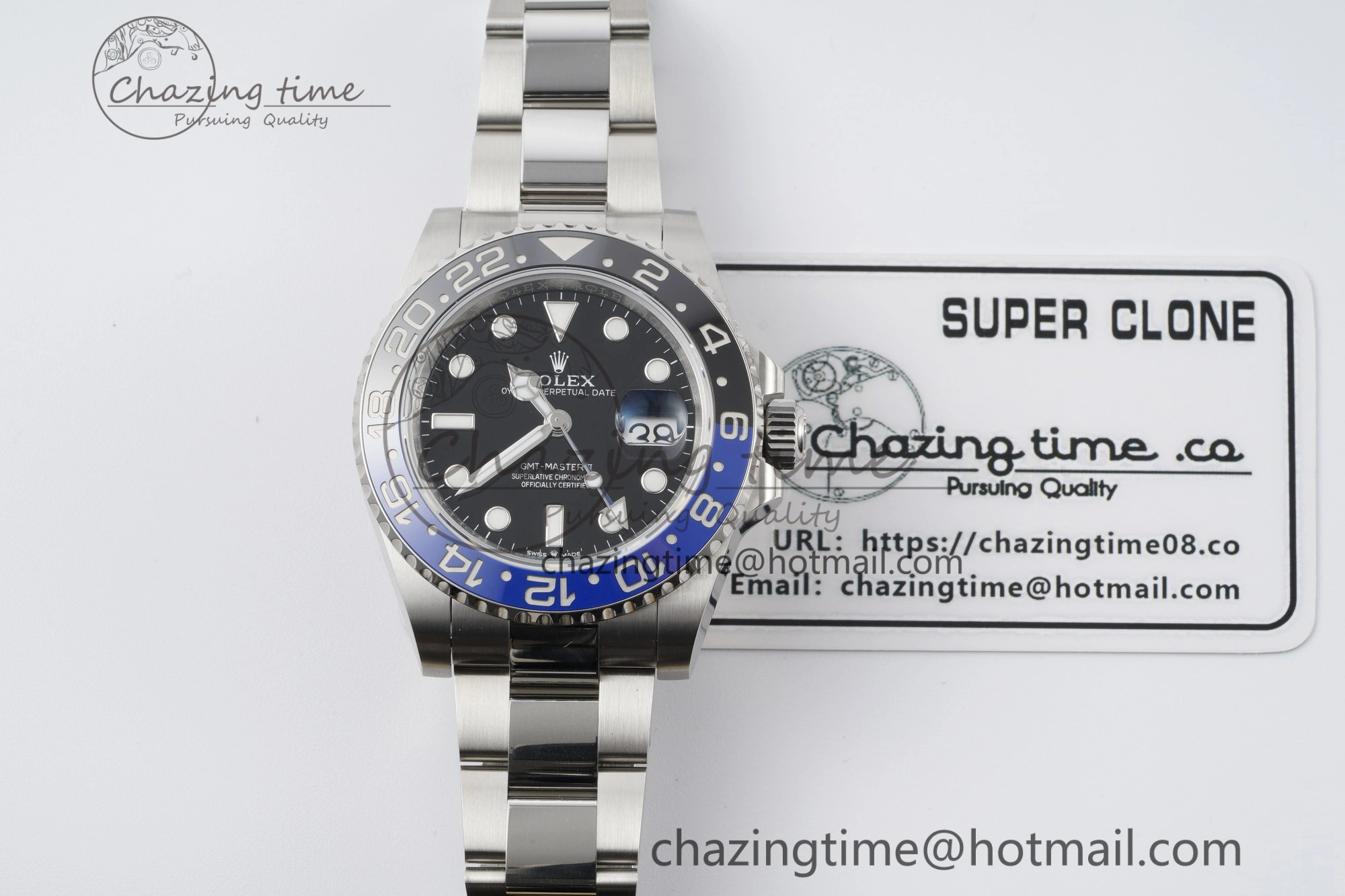 GMT Master II 126710 BLNR 904L SS KING Factory 1:1 Best Edition on Oyster Bracelet K3285 CHS
