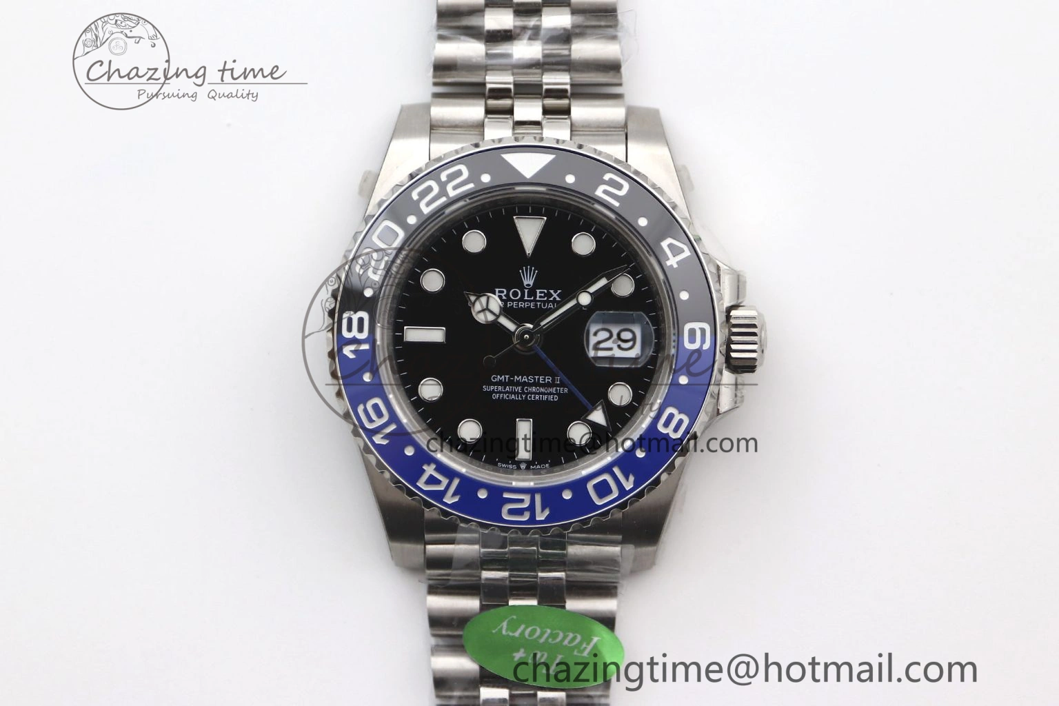 GMT Master II 126710 BLNR 904L SS TW+ Best Edition on Jubilee Bracelet VR3285 CHS