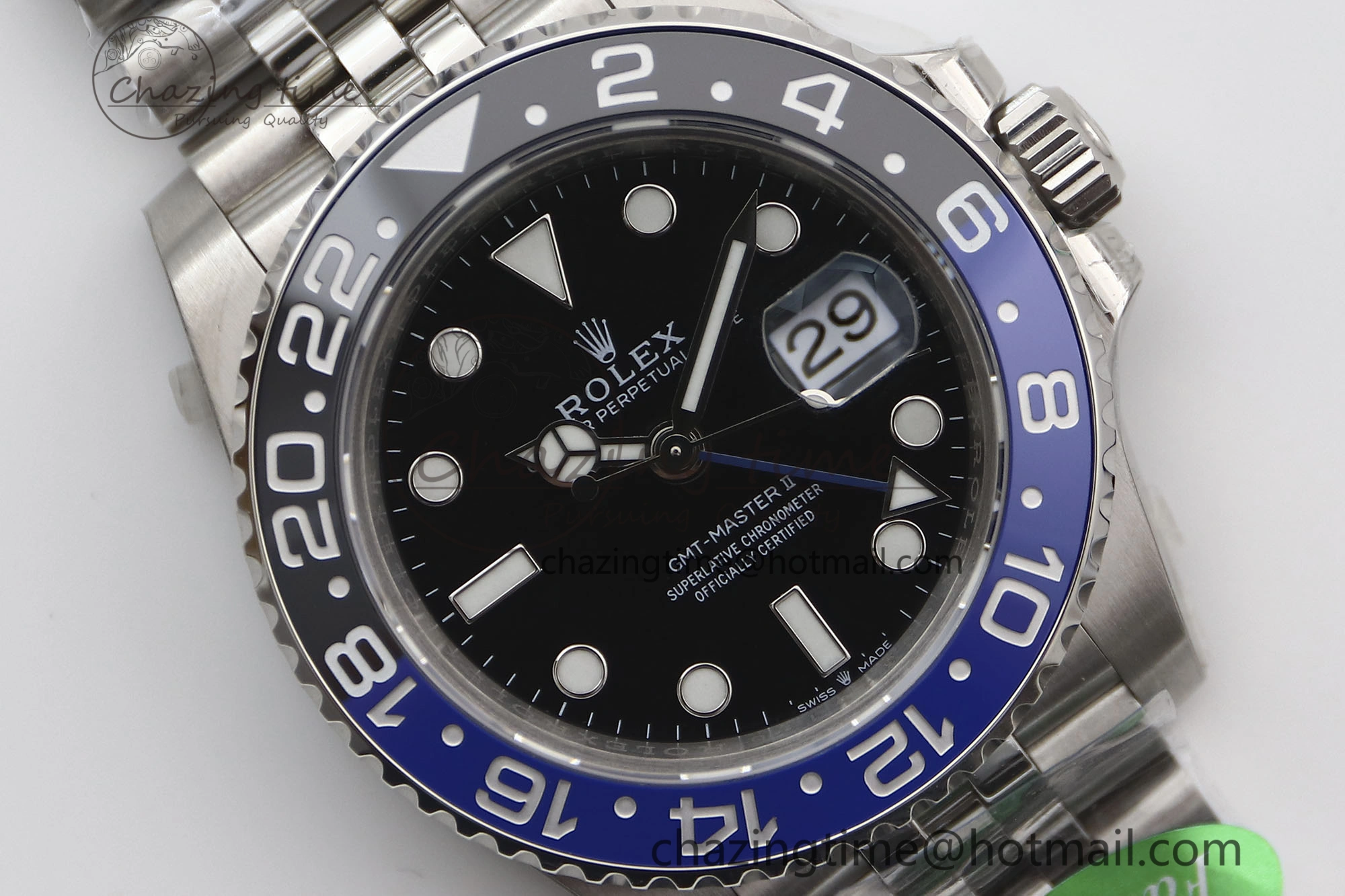 GMT Master II 126710 BLNR 904L SS TW+ Best Edition on Jubilee Bracelet VR3285 CHS