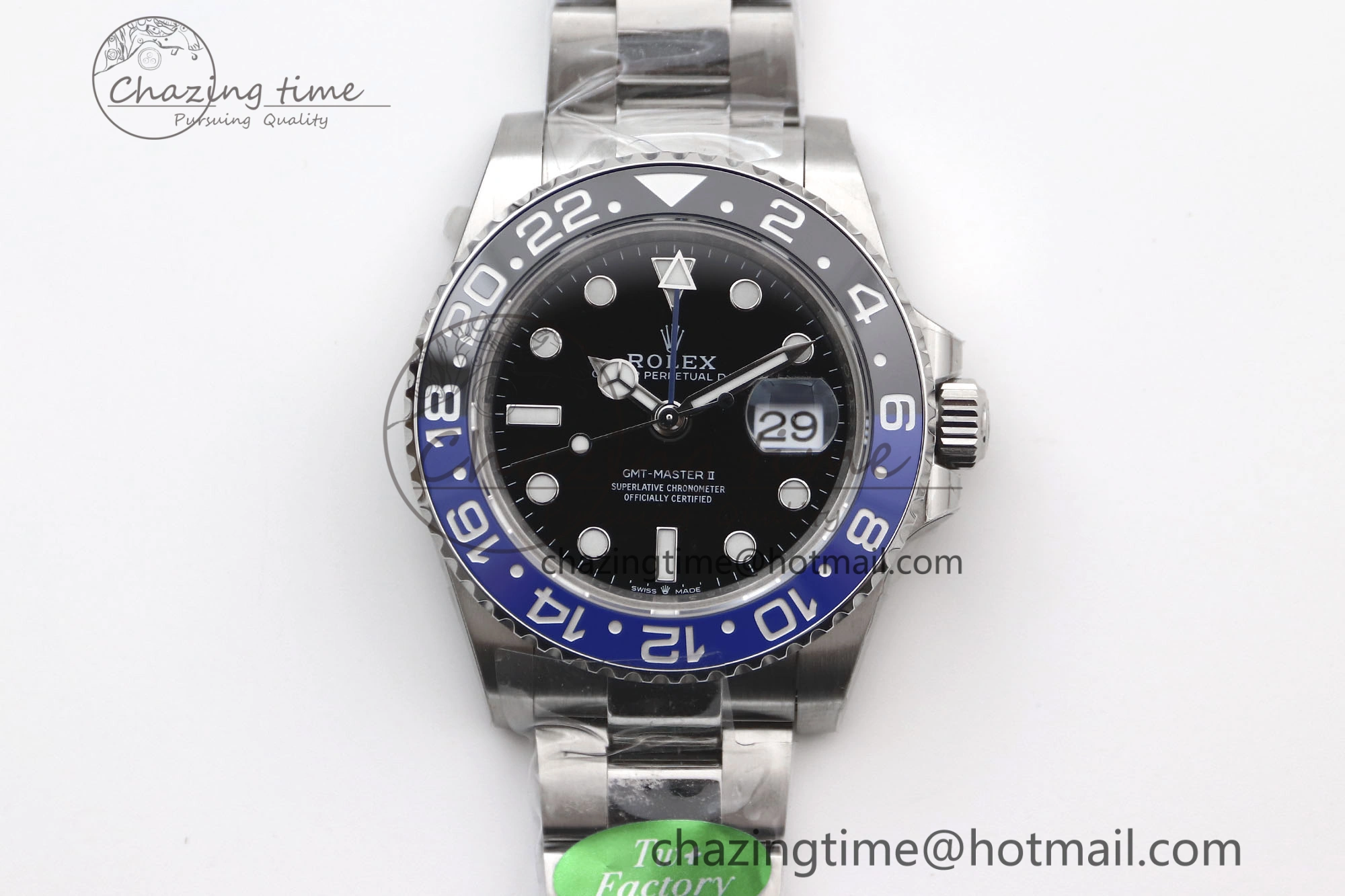 GMT Master II 126710 BLNR 904L SS TW+ Best Edition on Oyster Bracelet VR3285 CHS