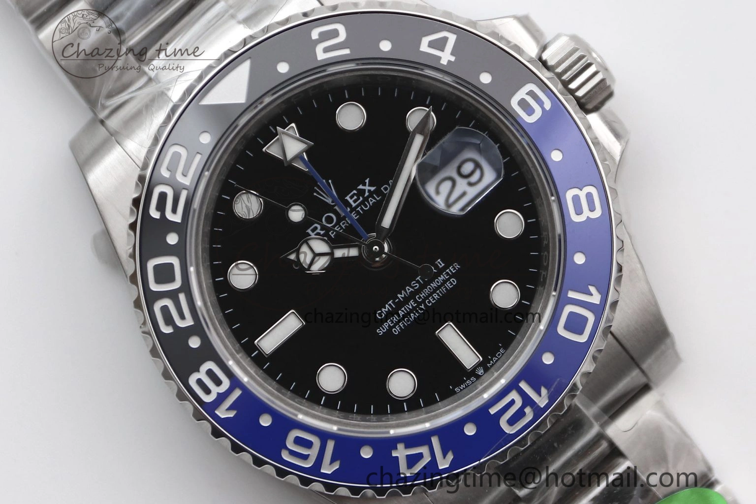 GMT Master II 126710 BLNR 904L SS TW+ Best Edition on Oyster Bracelet VR3285 CHS