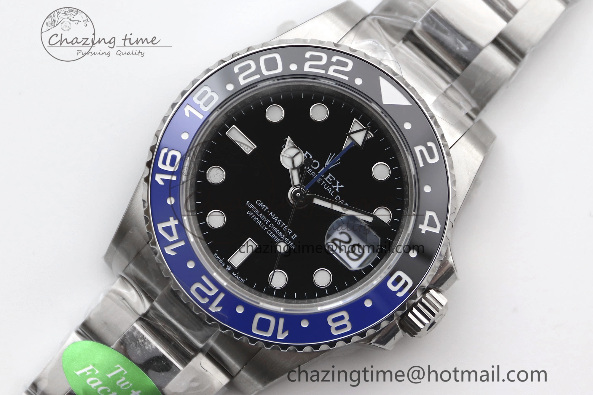 GMT Master II 126710 BLNR 904L SS TW+ Best Edition on Oyster Bracelet VR3285 CHS