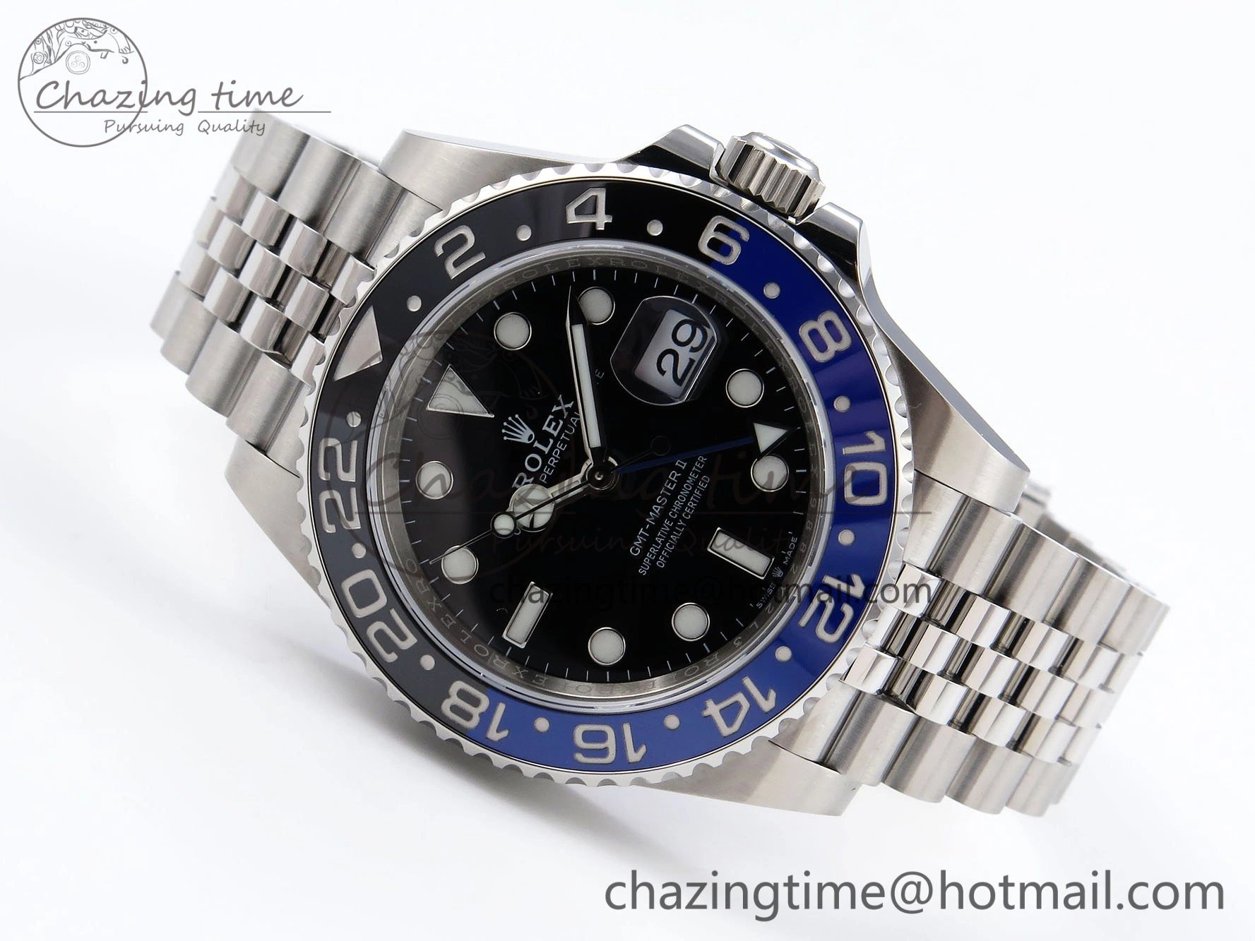 GMT-Master II 126710 BLNR 904L Steel VSF 1:1 Best Edition VR3285 (Correct Hand Stack)