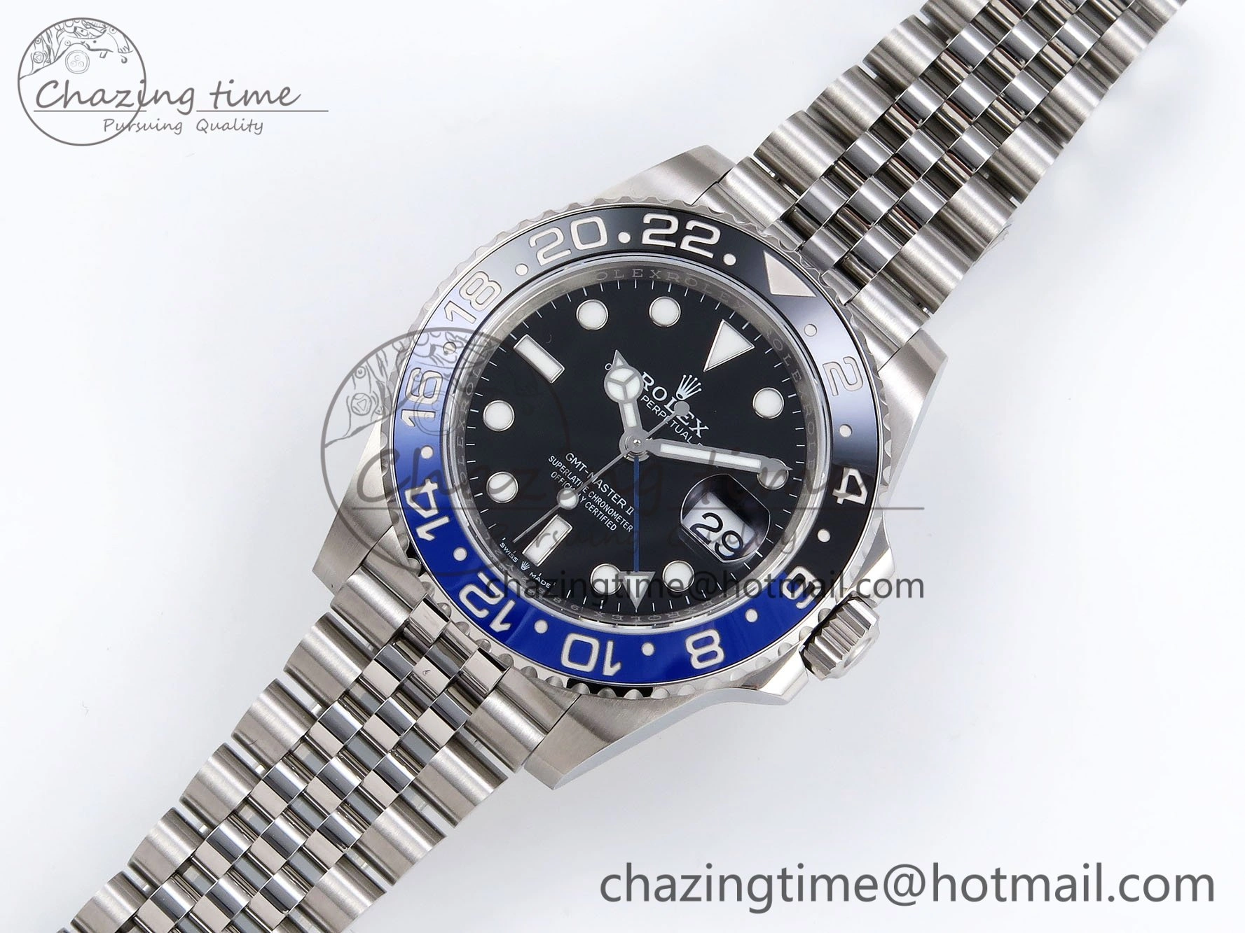 GMT-Master II 126710 BLNR 904L Steel VSF 1:1 Best Edition VR3285 (Correct Hand Stack)