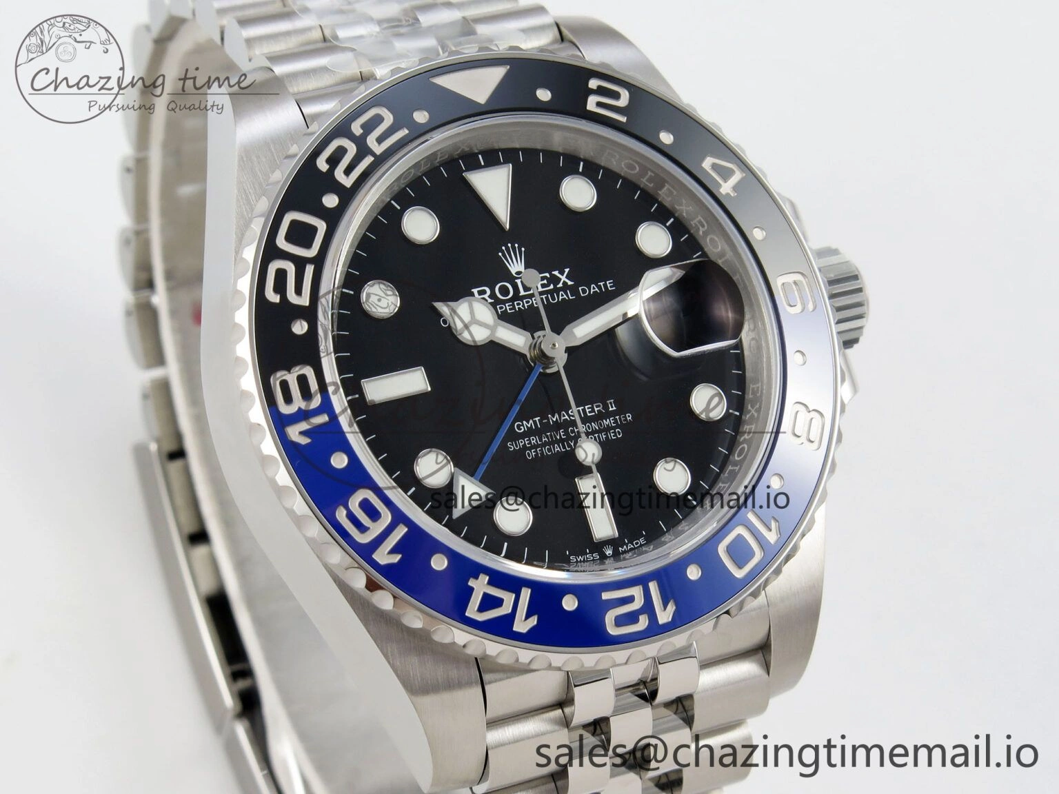 GMT-Master II 126710 BLNR 904L Steel VSF 1:1 Best Edition on Jubilee Bracelet DD3285 CHS V3
