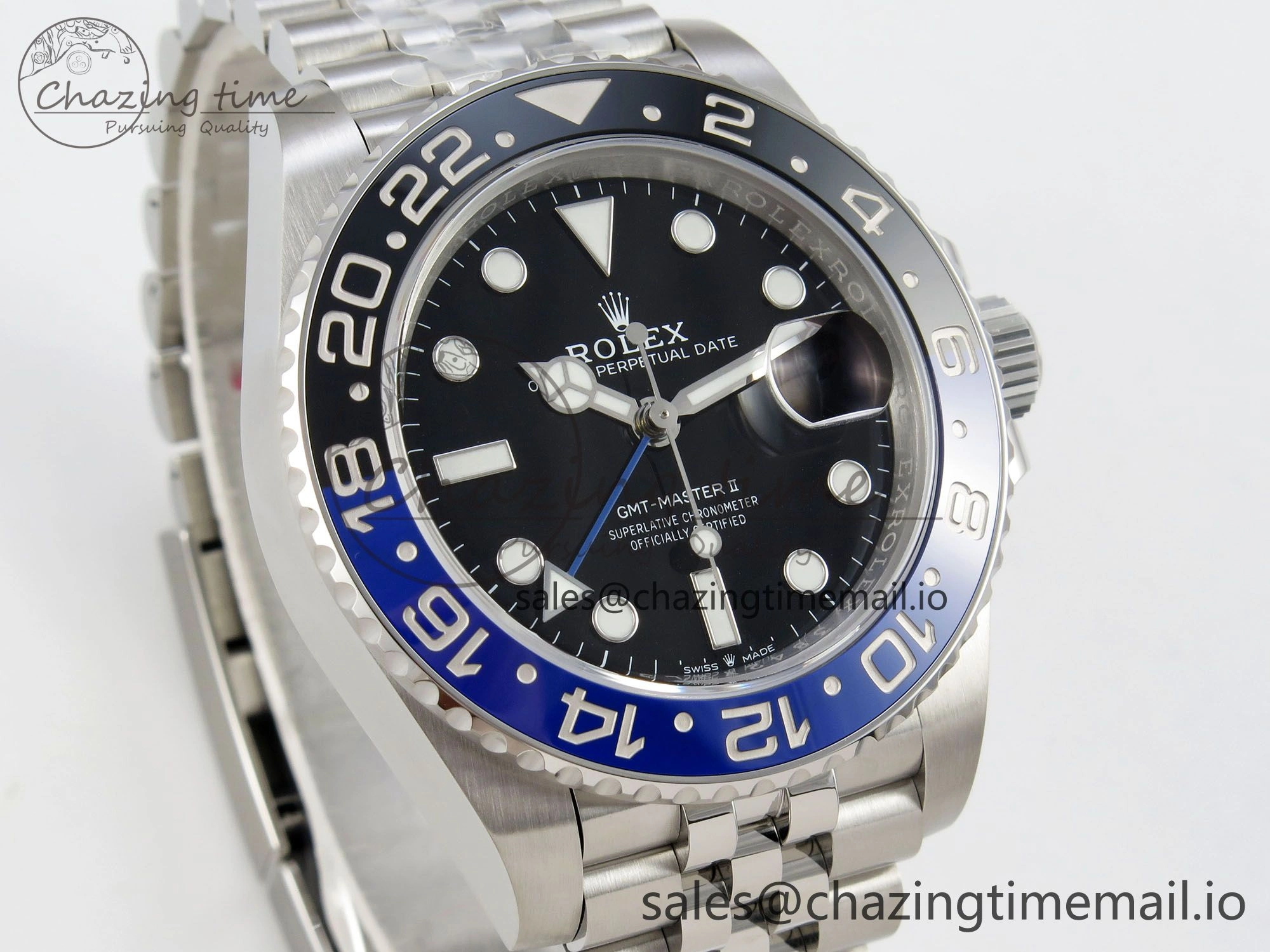GMT-Master II 126710 BLNR 904L Steel VSF 1:1 Best Edition on Jubilee Bracelet DD3285 CHS V3