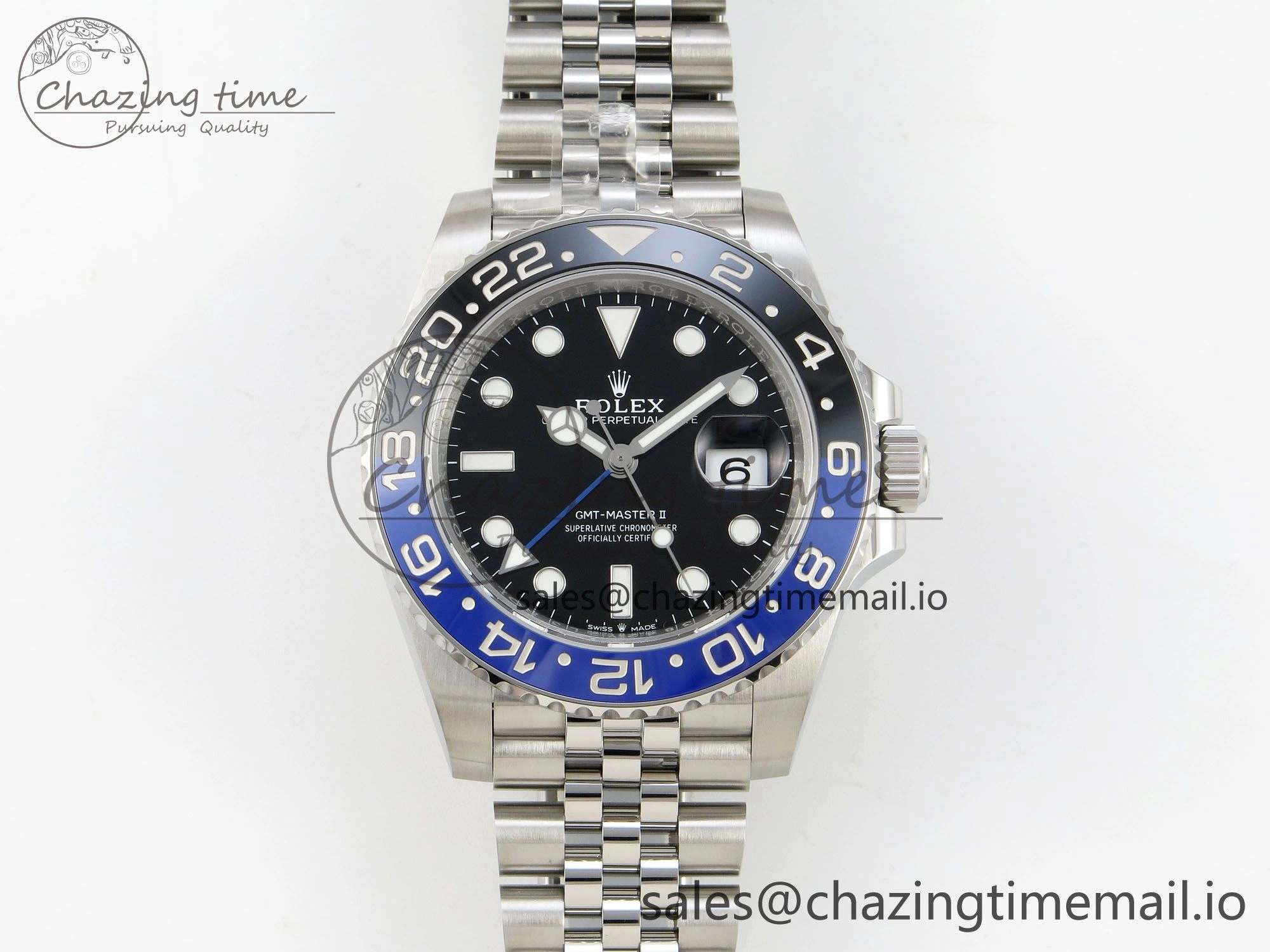 GMT-Master II 126710 BLNR 904L Steel VSF 1:1 Best Edition on Jubilee Bracelet DD3285 CHS V3