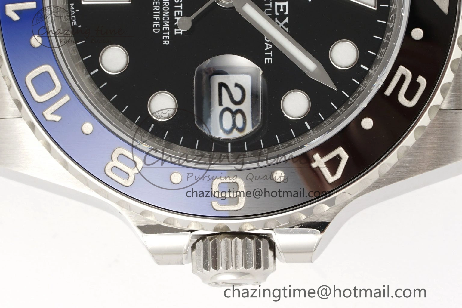 GMT Master II 126710 BLNR Batman 904L SS C+F 1:1 Best Edition Black Dial on Jubilee Bracelet SH3285 CHS