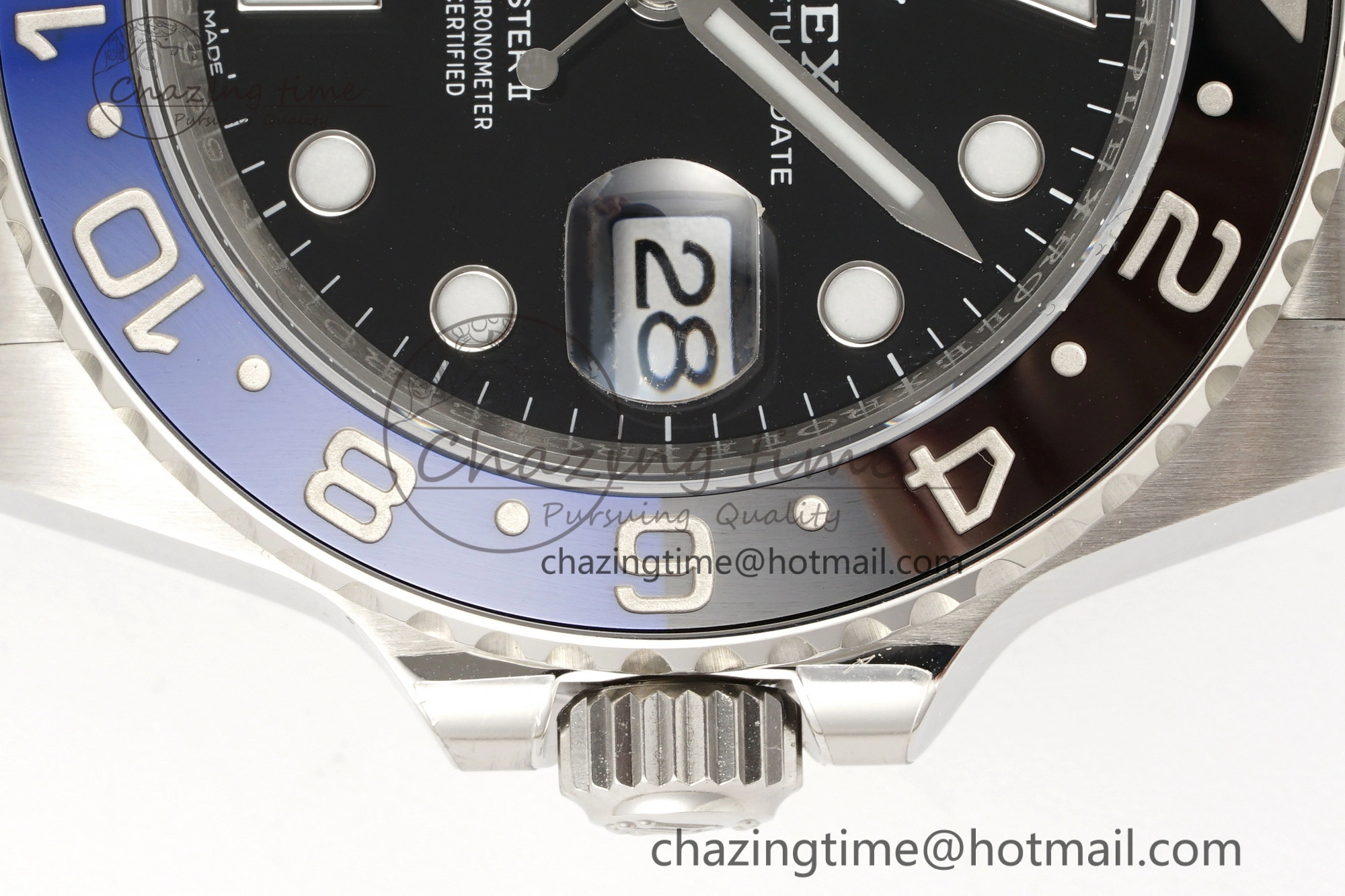 GMT Master II 126710 BLNR Batman 904L SS C+F 1:1 Best Edition Black Dial on Jubilee Bracelet SH3285 CHS