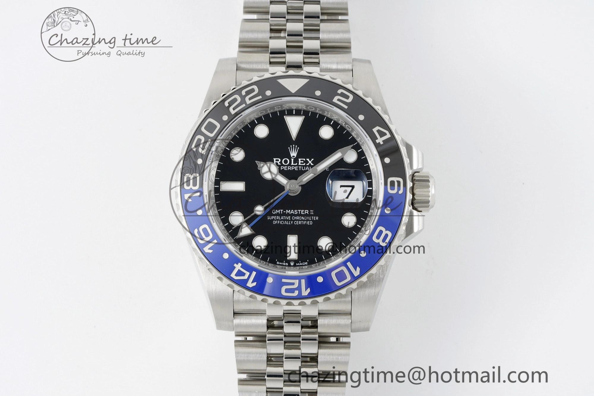 GMT Master II 126710 BLNR Batman 904L SS C+F 1:1 Best Edition Black Dial on Jubilee Bracelet VR3285 CHS