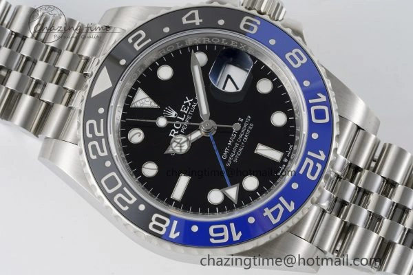 GMT Master II 126710 BLNR Batman 904L SS C+F 1:1 Best Edition Black Dial on Jubilee Bracelet VR3285 CHS