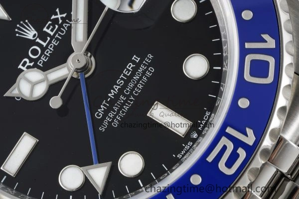 GMT Master II 126710 BLNR Batman 904L SS C+F 1:1 Best Edition Black Dial on Jubilee Bracelet VR3285 CHS