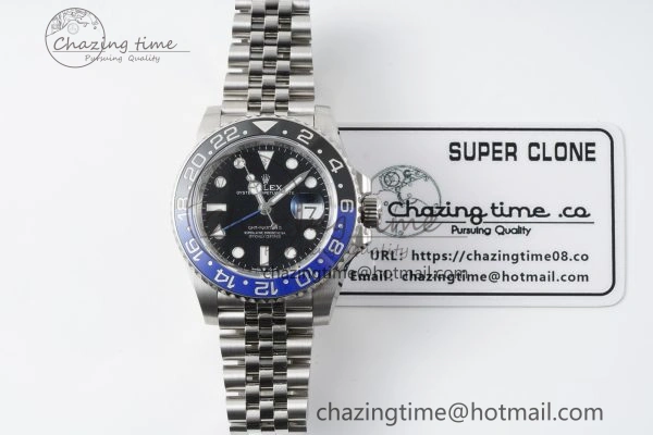 GMT Master II 126710 BLNR Batman 904L SS C+F 1:1 Best Edition Black Dial on Jubilee Bracelet VR3285 CHS