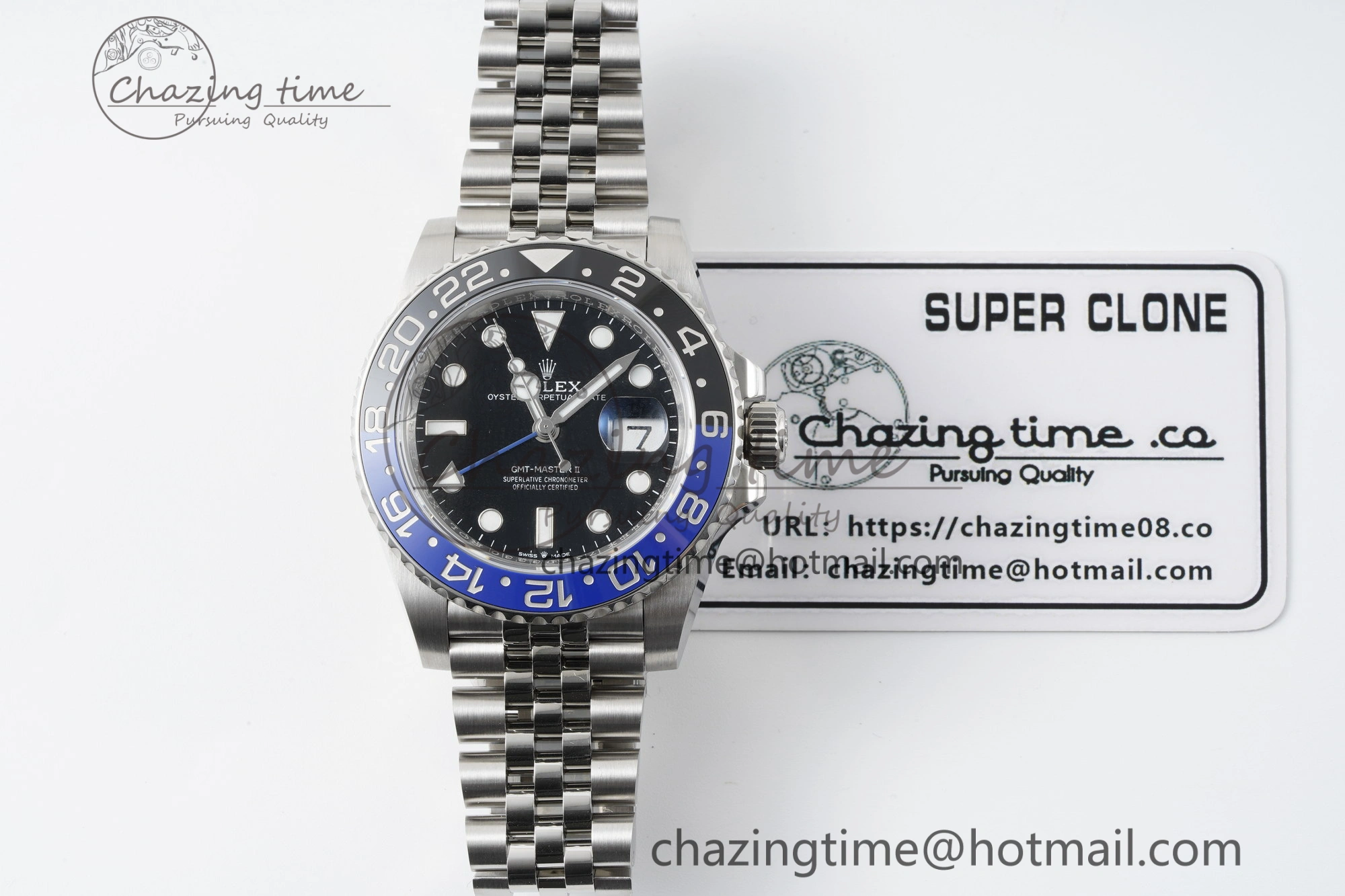 GMT Master II 126710 BLNR Batman 904L SS C+F 1:1 Best Edition Black Dial on Jubilee Bracelet VR3285 CHS