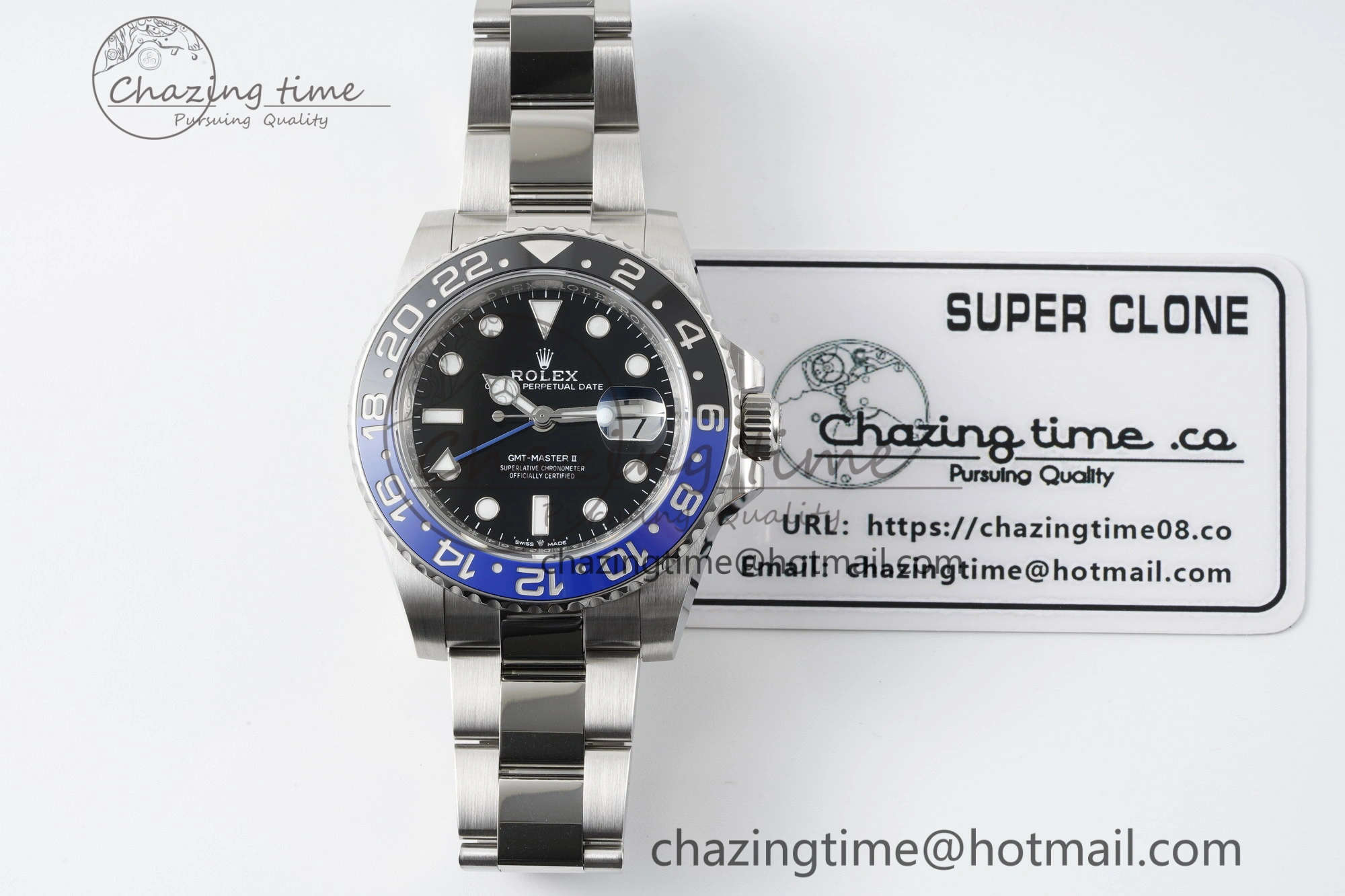 GMT Master II 126710 BLNR Batman 904L SS C+F 1:1 Best Edition Black Dial on Oyster Bracelet VR3285 CHS