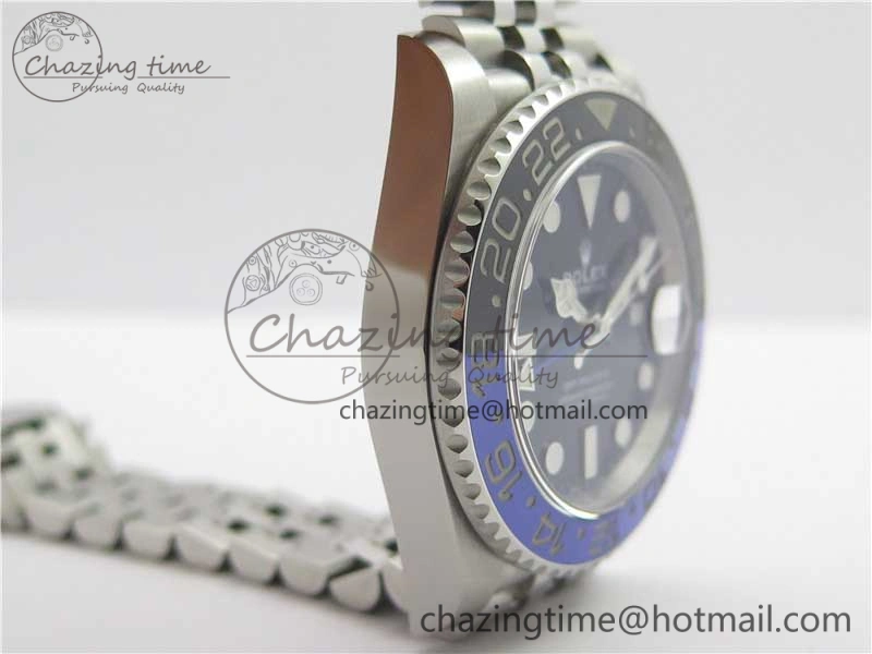 GMT Master II 126710 BLNR Batman 904L SS Noob 1:1 Best Edition on Bracelet A3285 (Correct Hand Stack)