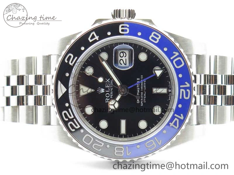 GMT Master II 126710 BLNR Black Blue Ceramic 316L Steel Bp Maker 1:1 Best Edition on SS Bracelet SA3285
