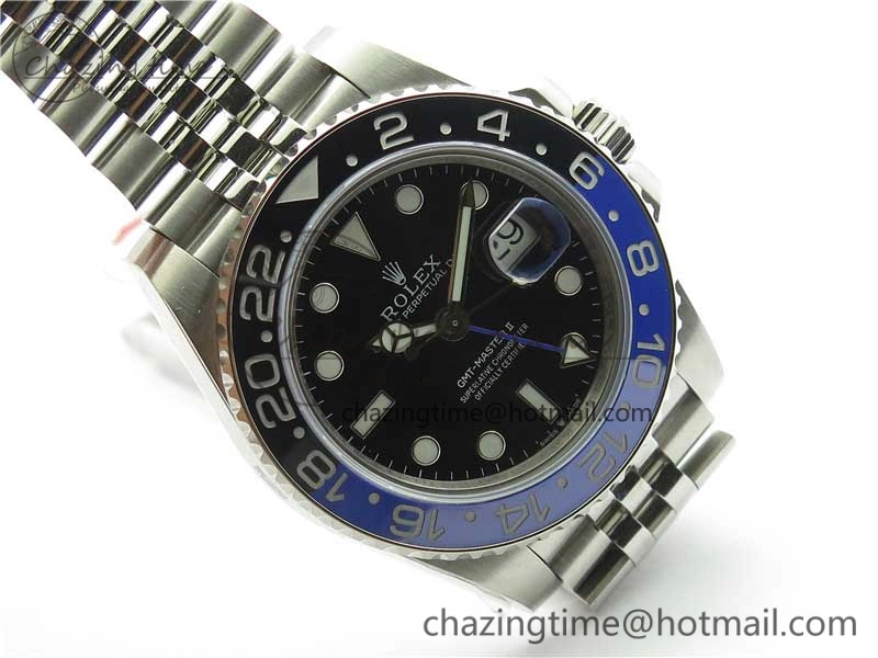 GMT Master II 126710 BLNR Black Blue Ceramic 316L Steel Bp Maker 1:1 Best Edition on SS Bracelet SA3285