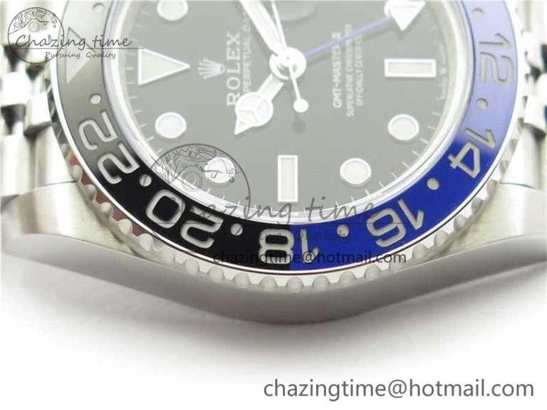 GMT Master II 126710 BLNR Black Blue Ceramic 316L Steel Bp Maker 1:1 Best Edition on SS Bracelet SA3285