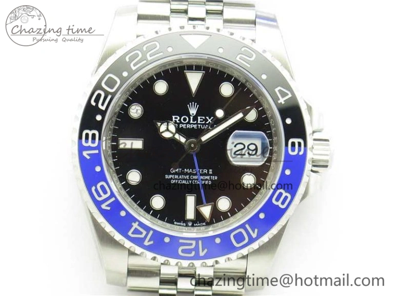 GMT-Master II 126710 BLNR Black Blue Ceramic 904L D1F 1:1 Best Edition On Jubilee Bracelet SA3186