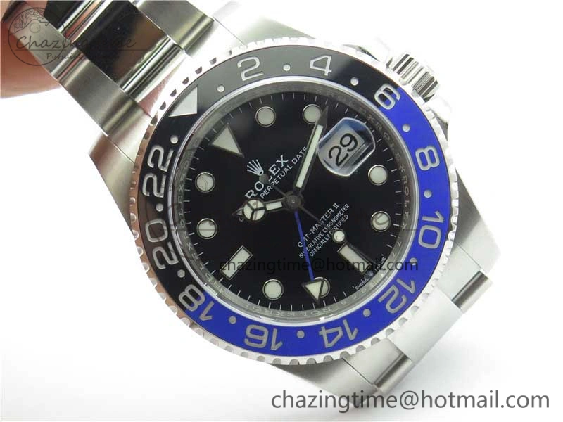 GMT-Master II 126710 BLNR Black Blue Ceramic 904L D1F 1:1 Best Edition On Oyaster Bracelet SA3186