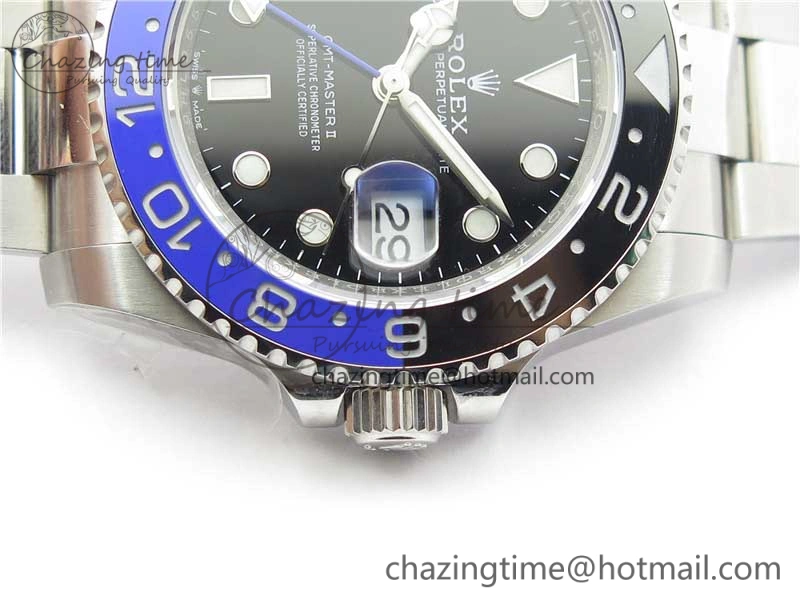GMT-Master II 126710 BLNR Black Blue Ceramic 904L D1F 1:1 Best Edition On Oyaster Bracelet SA3186