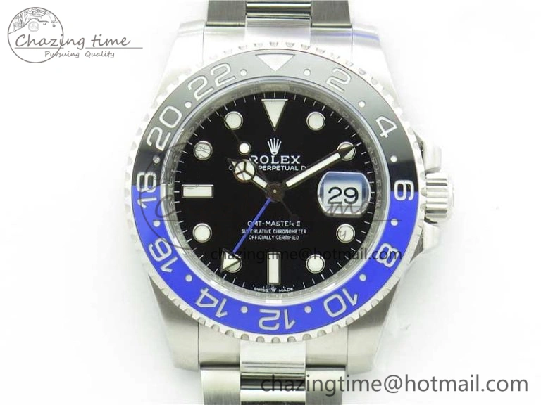 GMT-Master II 126710 BLNR Black Blue Ceramic 904L D1F 1:1 Best Edition On Oyaster Bracelet SA3186