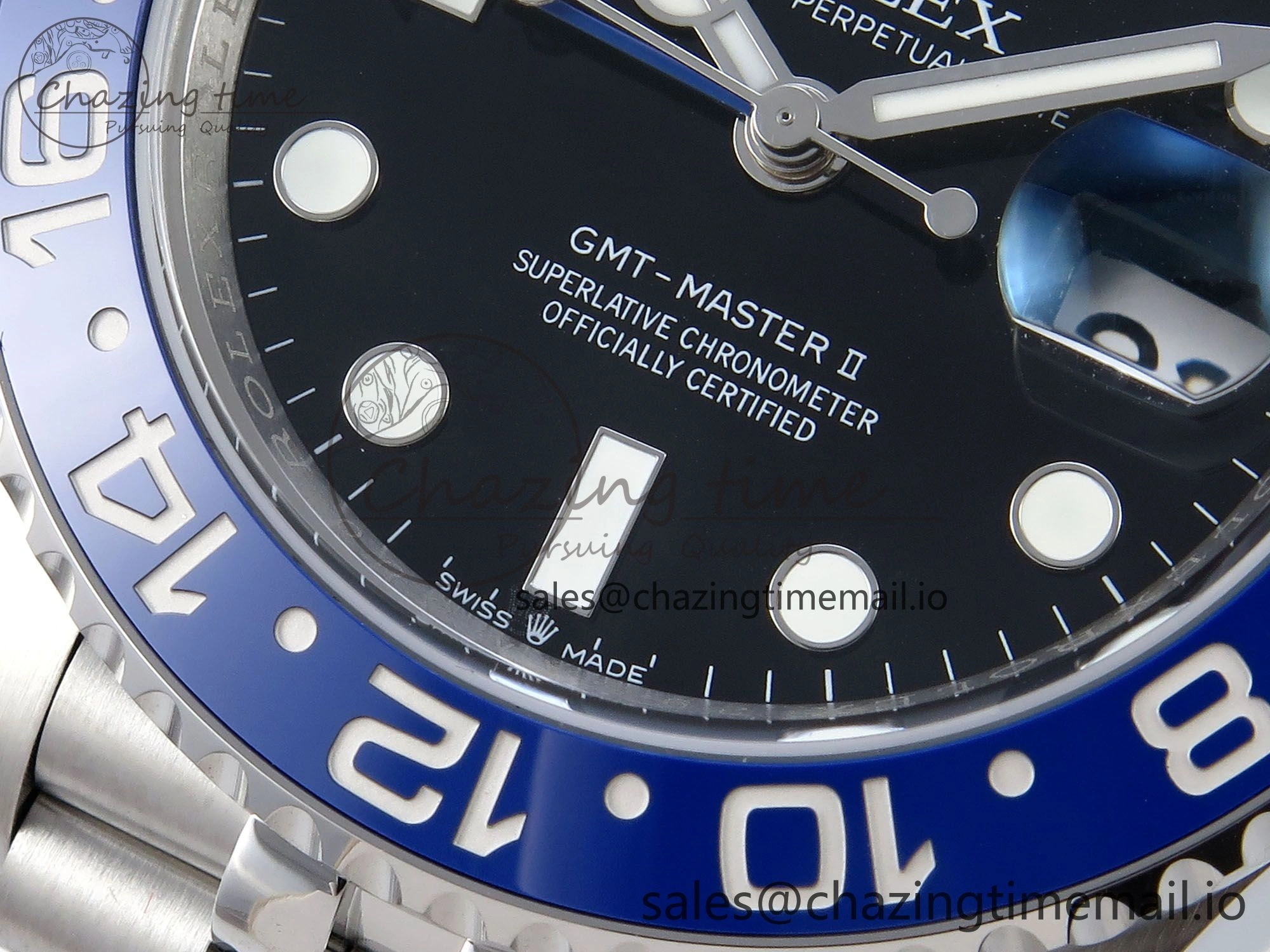 GMT-Master II 126710 BLNR Black Blue Ceramic 904L Steel EWE 1:1 Best Edition on Jubilee Strap EWE3285 V5