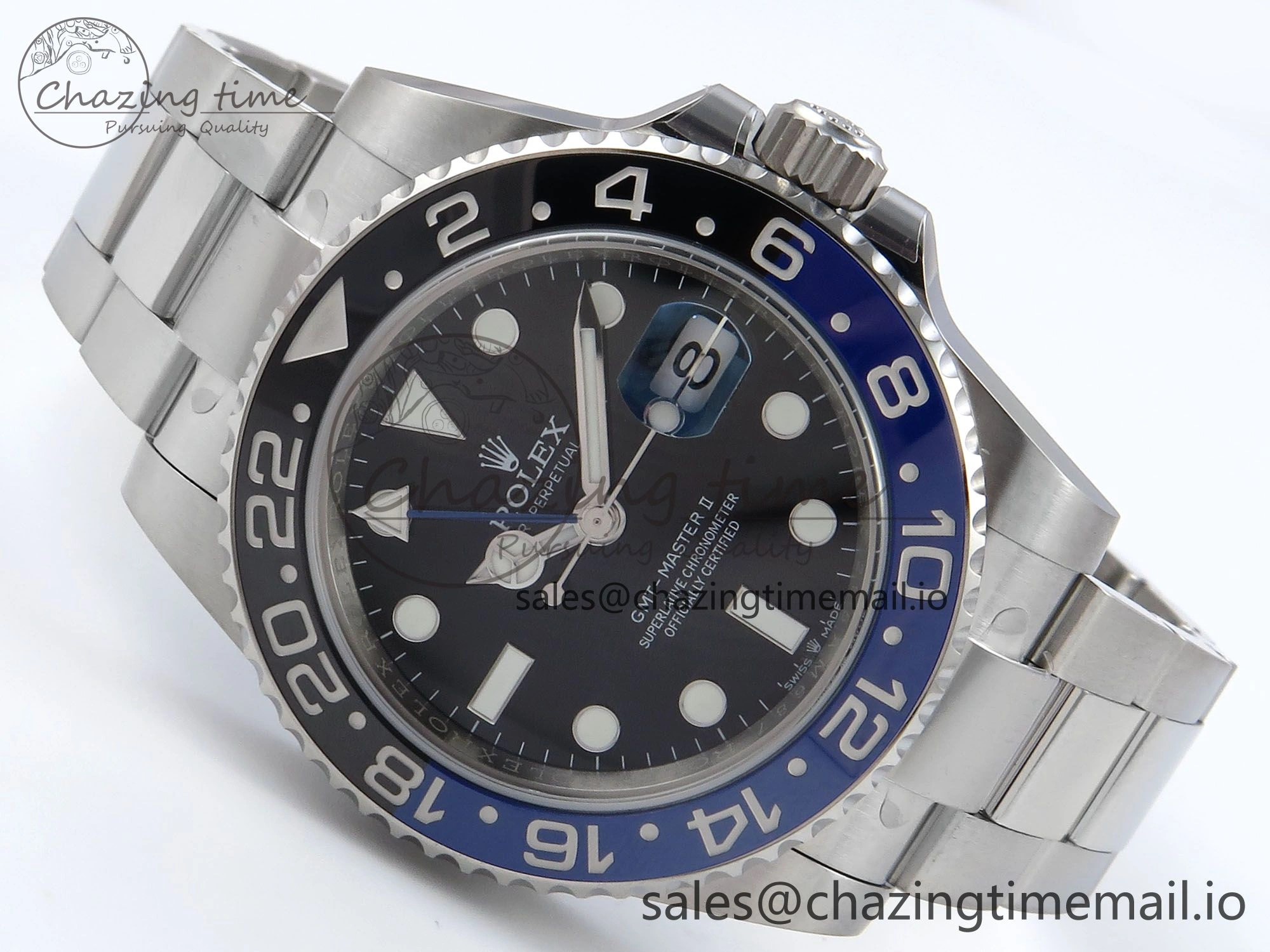 GMT-Master II 126710 BLNR Black Blue Ceramic 904L Steel EWE 1:1 Best Edition on Oyster Strap EWE3285 V5