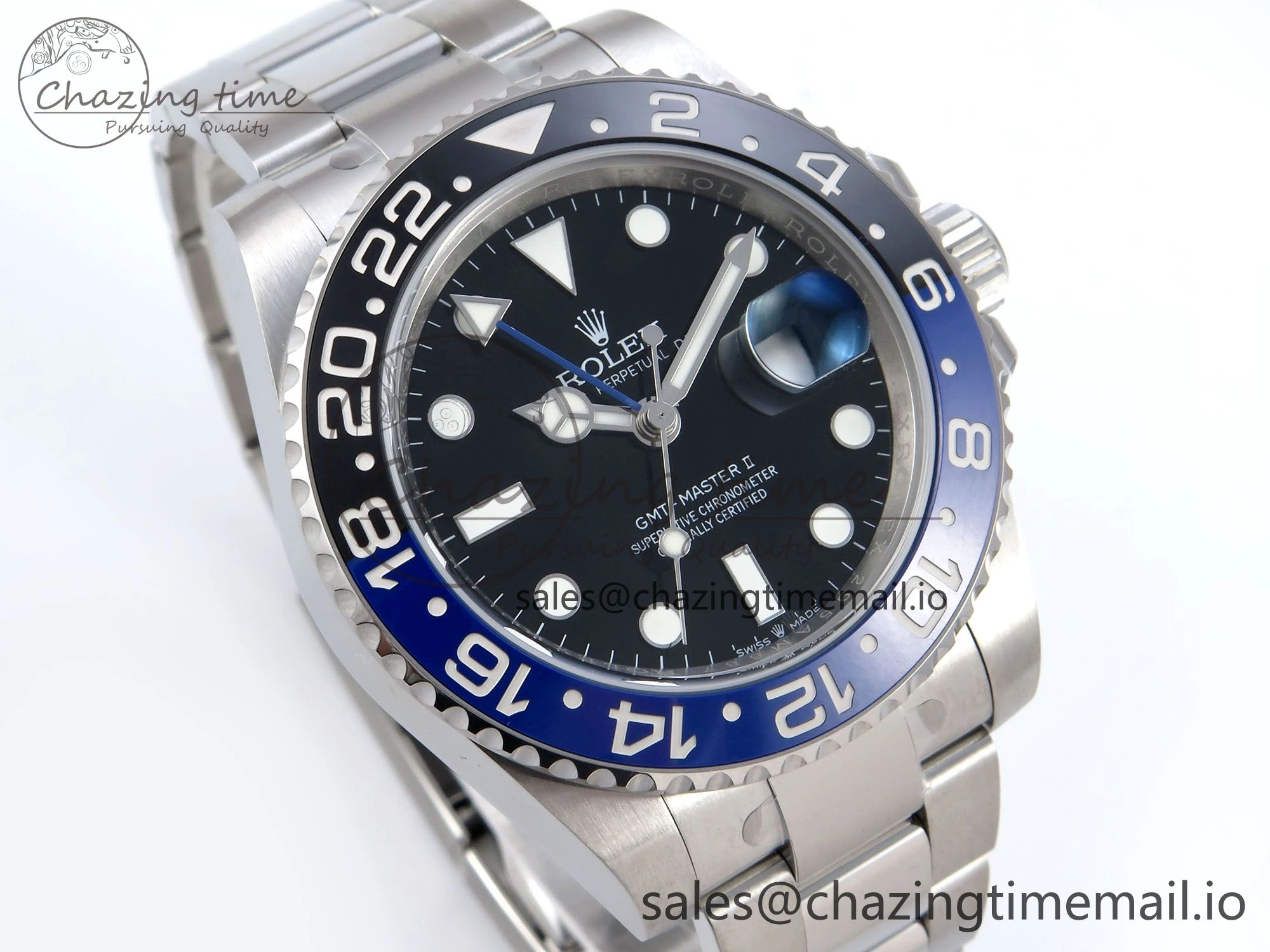 GMT-Master II 126710 BLNR Black Blue Ceramic 904L Steel EWE 1:1 Best Edition on Oyster Strap EWE3285 V5