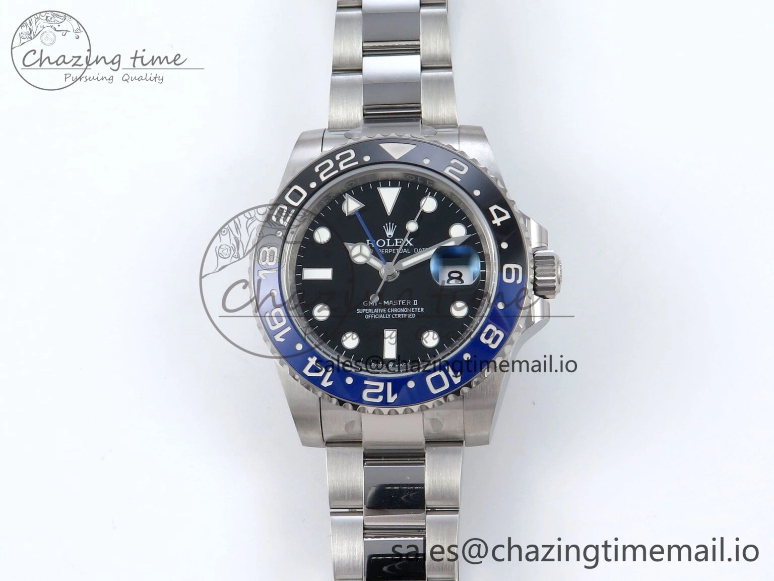 GMT-Master II 126710 BLNR Black Blue Ceramic 904L Steel EWE 1:1 Best Edition on Oyster Strap EWE3285 V5