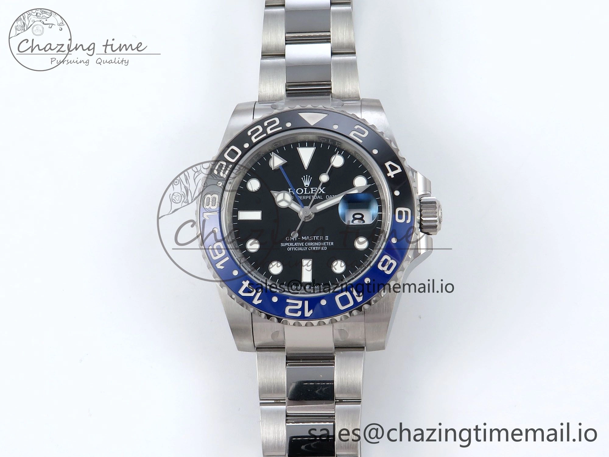 GMT-Master II 126710 BLNR Black Blue Ceramic 904L Steel EWE 1:1 Best Edition on Oyster Strap EWE3285 V5