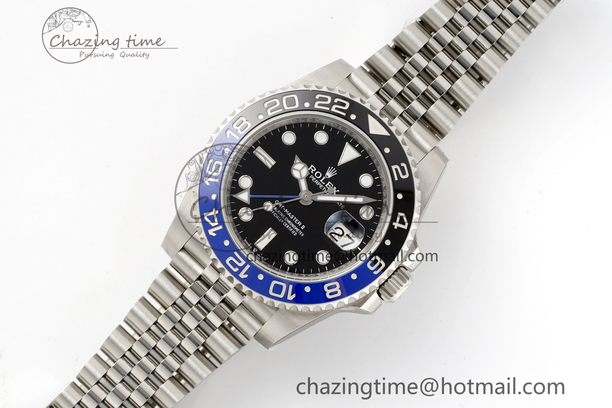 GMT-Master II 126710 BLNR Blue Black Ceramic Clean Factory Best Edition on Jubilee Bracelet DD3285 CHS