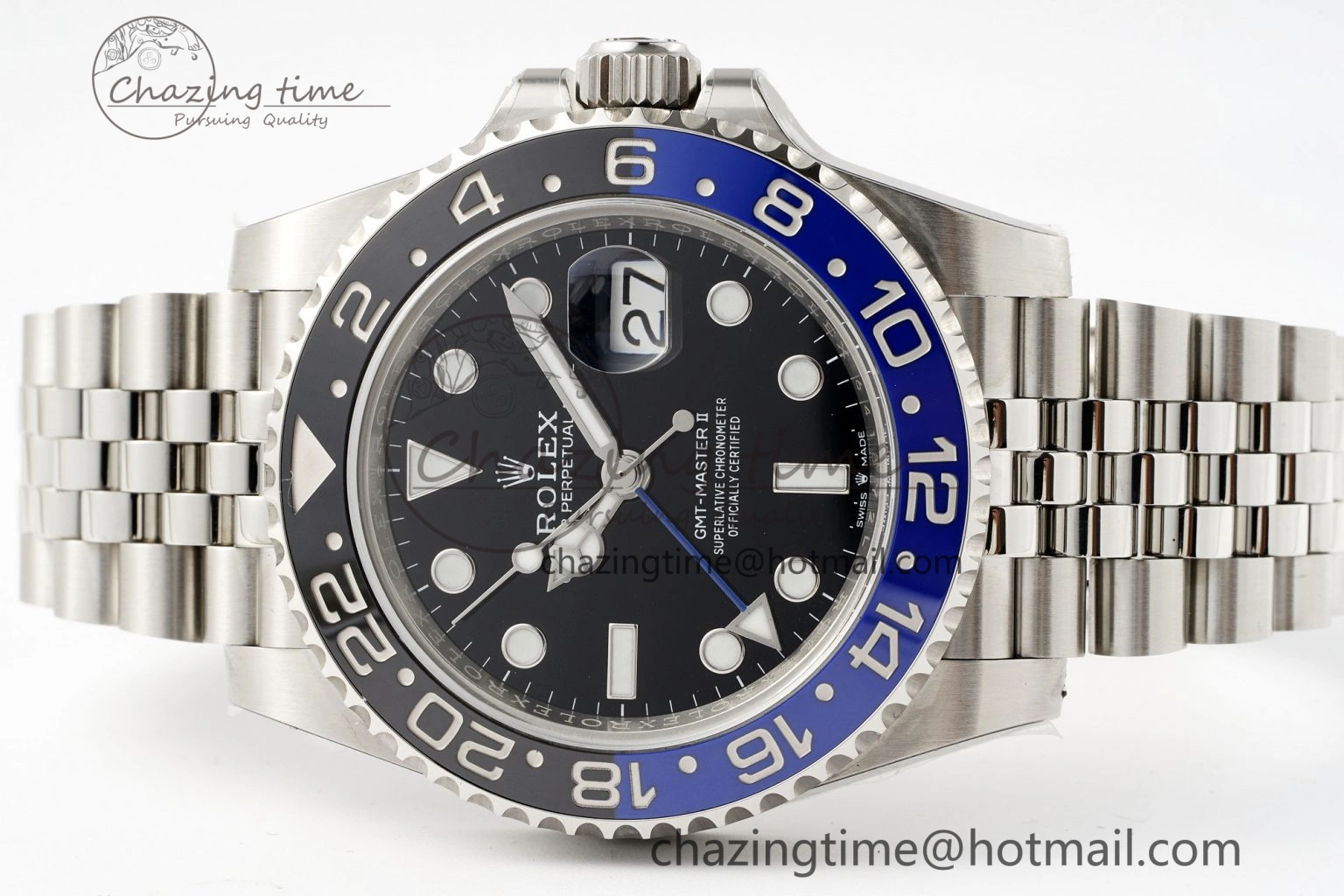 GMT-Master II 126710 BLNR Blue Black Ceramic Clean Factory Best Edition on Jubilee Bracelet DD3285 CHS