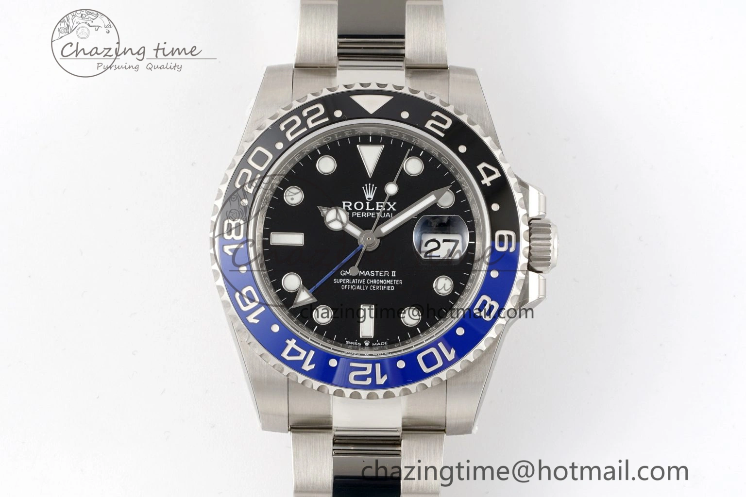 GMT-Master II 126710 BLNR Blue Black Ceramic Clean Factory Best Edition on Oyster Bracelet DD3285 CHS