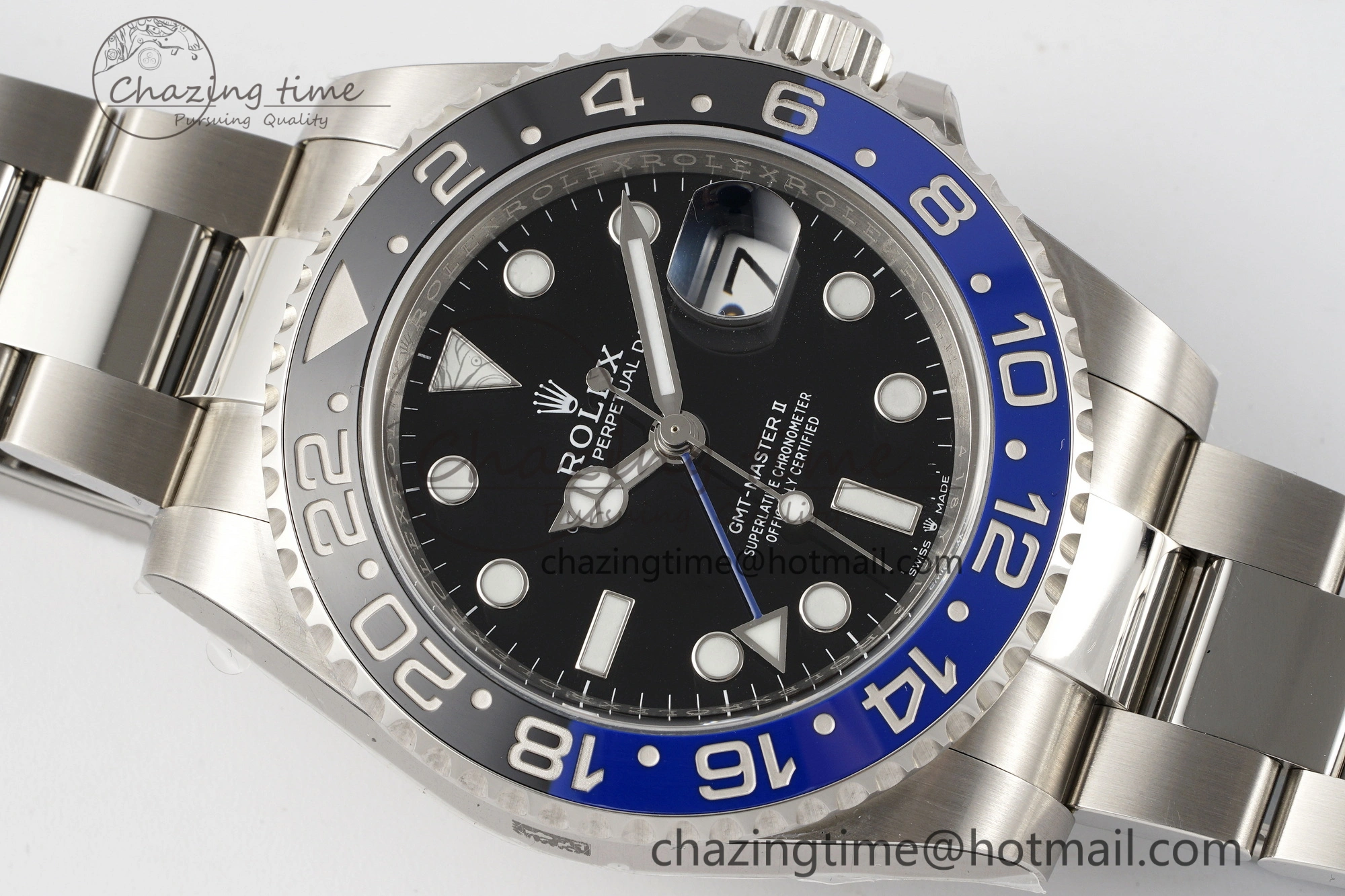 GMT-Master II 126710 BLNR Blue Black Ceramic Clean Factory Best Edition on Oyster Bracelet DD3285 CHS