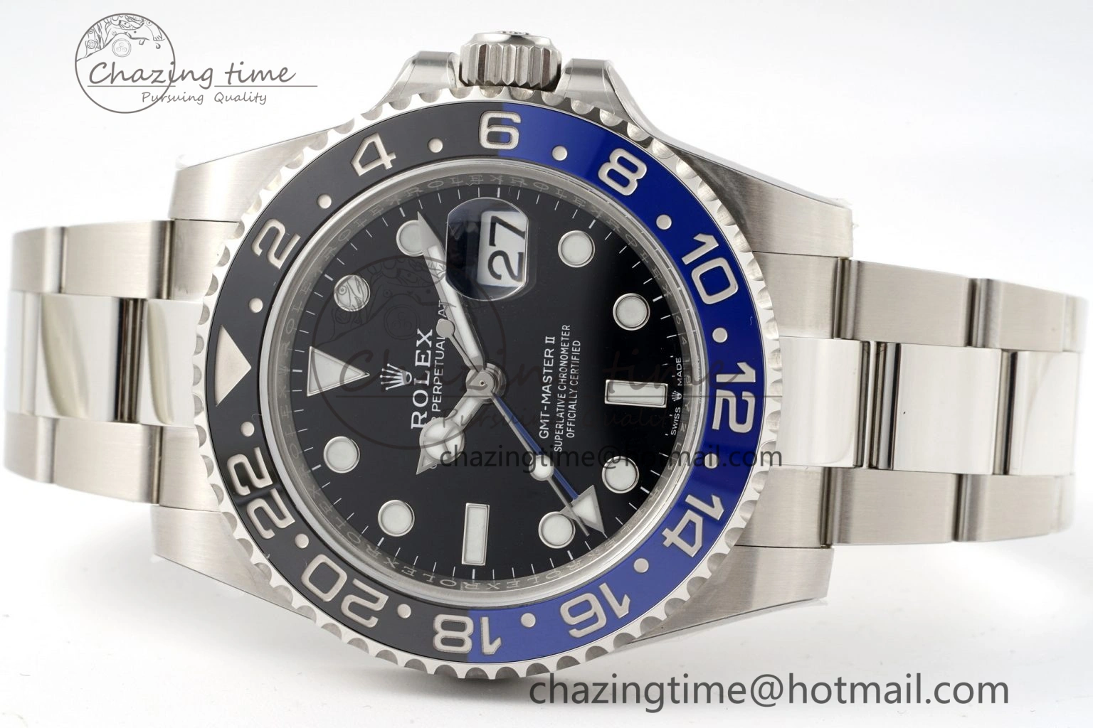 GMT-Master II 126710 BLNR Blue Black Ceramic Clean Factory Best Edition on Oyster Bracelet DD3285 CHS
