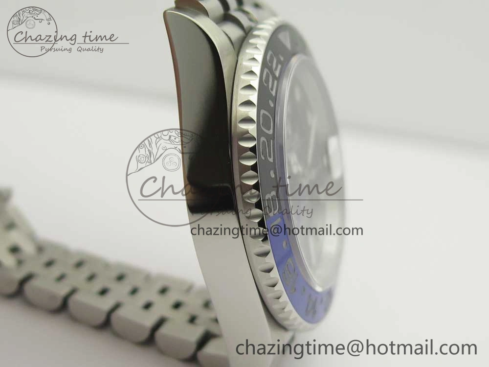 GMT-Master II 126710 BLNR GMF 904L Steel Edition Black Dial on SS Jubilee Bracelet A2836