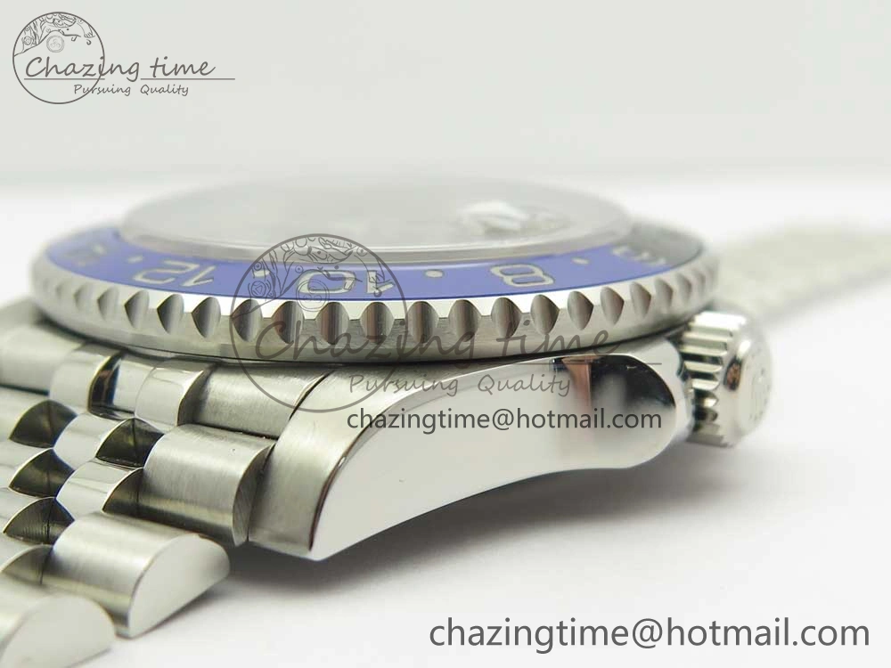 GMT-Master II 126710 BLNR GMF 904L Steel Edition Black Dial on SS Jubilee Bracelet A2836