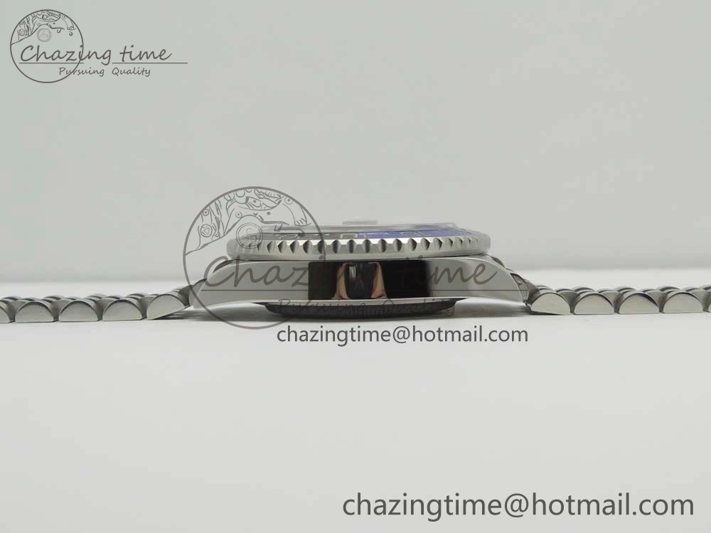 GMT-Master II 126710 BLNR GMF 904L Steel Edition Black Dial on SS Jubilee Bracelet A2836