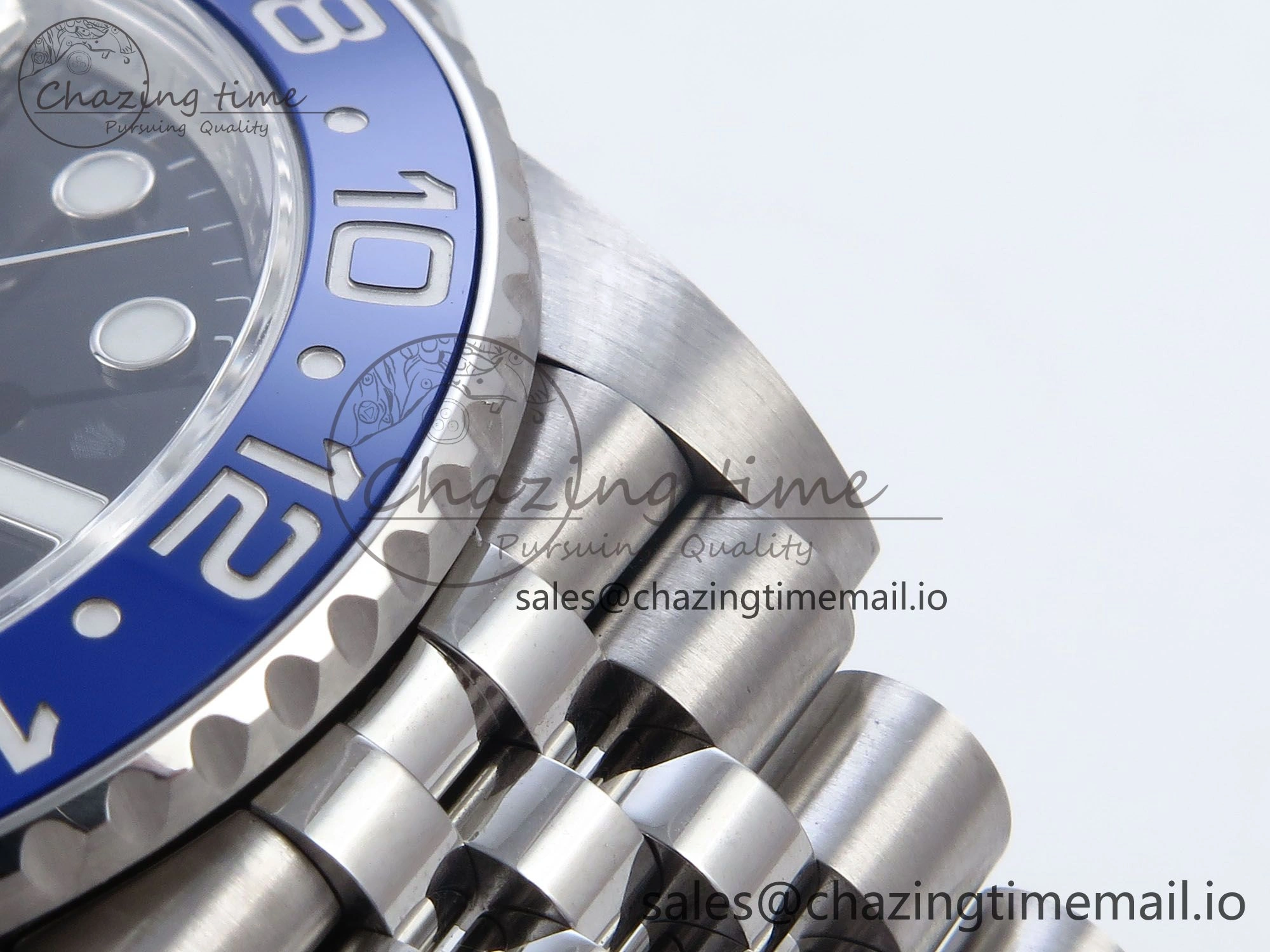 GMT Master II 126710 BLNR QF+ 1:1 Best Edition 904L Steel Black Dial Black Blue Bezel on SS Bracelet SH3285