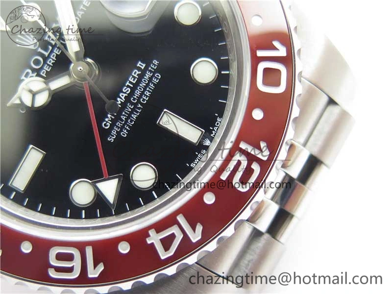 GMT-Master II 126710 BLRO 904L BP Maker 1:1 Best Edition Black Dial On 904L Jubilee Bracelet A3285 (Correct Hand Stack)
