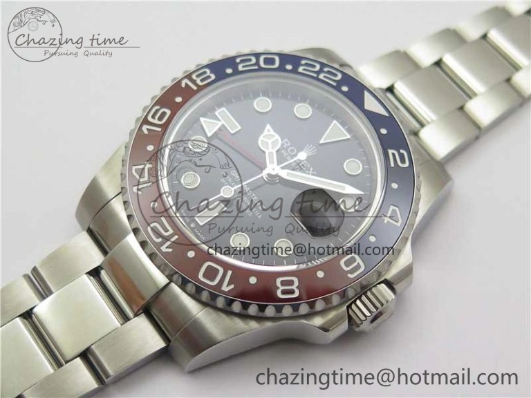 GMT-Master II 126710 BLRO 904L BP Maker 1:1 Best Edition Black Dial On 904L Oyster Bracelet A3285 (Correct Hand Stack)