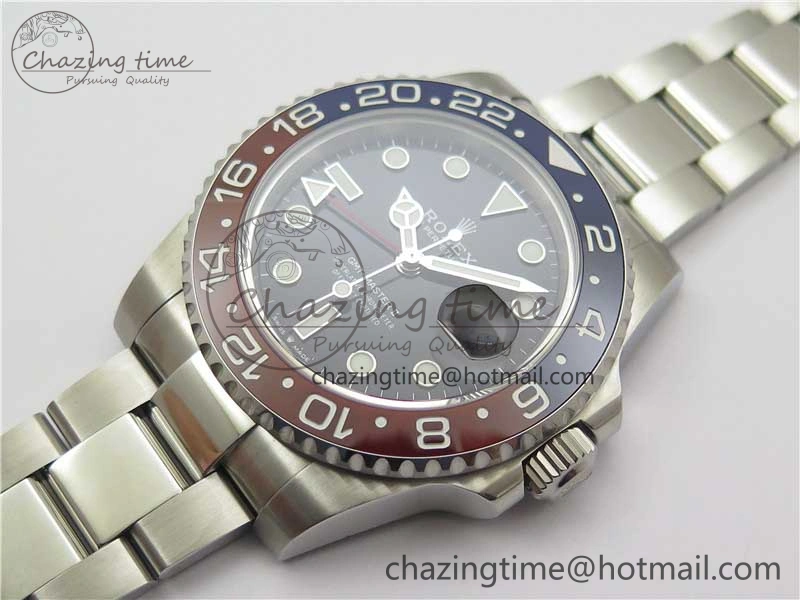 GMT-Master II 126710 BLRO 904L BP Maker 1:1 Best Edition Black Dial On 904L Oyster Bracelet A3285 (Correct Hand Stack)