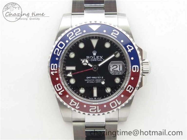 GMT-Master II 126710 BLRO 904L BP Maker 1:1 Best Edition Black Dial On 904L Oyster Bracelet A3285 (Correct Hand Stack)