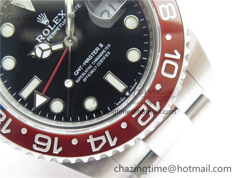 GMT-Master II 126710 BLRO 904L BP Maker 1:1 Best Edition Black Dial On 904L Oyster Bracelet A3285 (Correct Hand Stack)