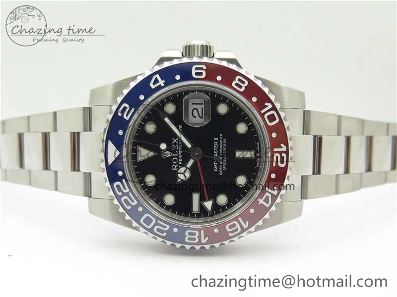 GMT-Master II 126710 BLRO 904L BP Maker 1:1 Best Edition Black Dial On 904L Oyster Bracelet A3285 (Correct Hand Stack)