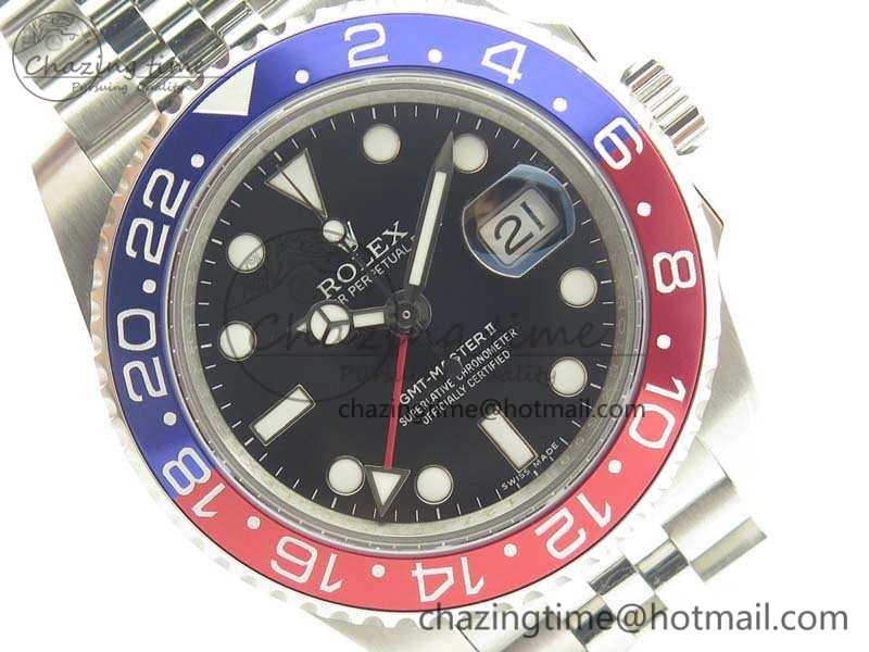 GMT-Master II 126710 BLRO 904L GMF Best Edition Black Dial On 904L Jubilee Bracelet A2836